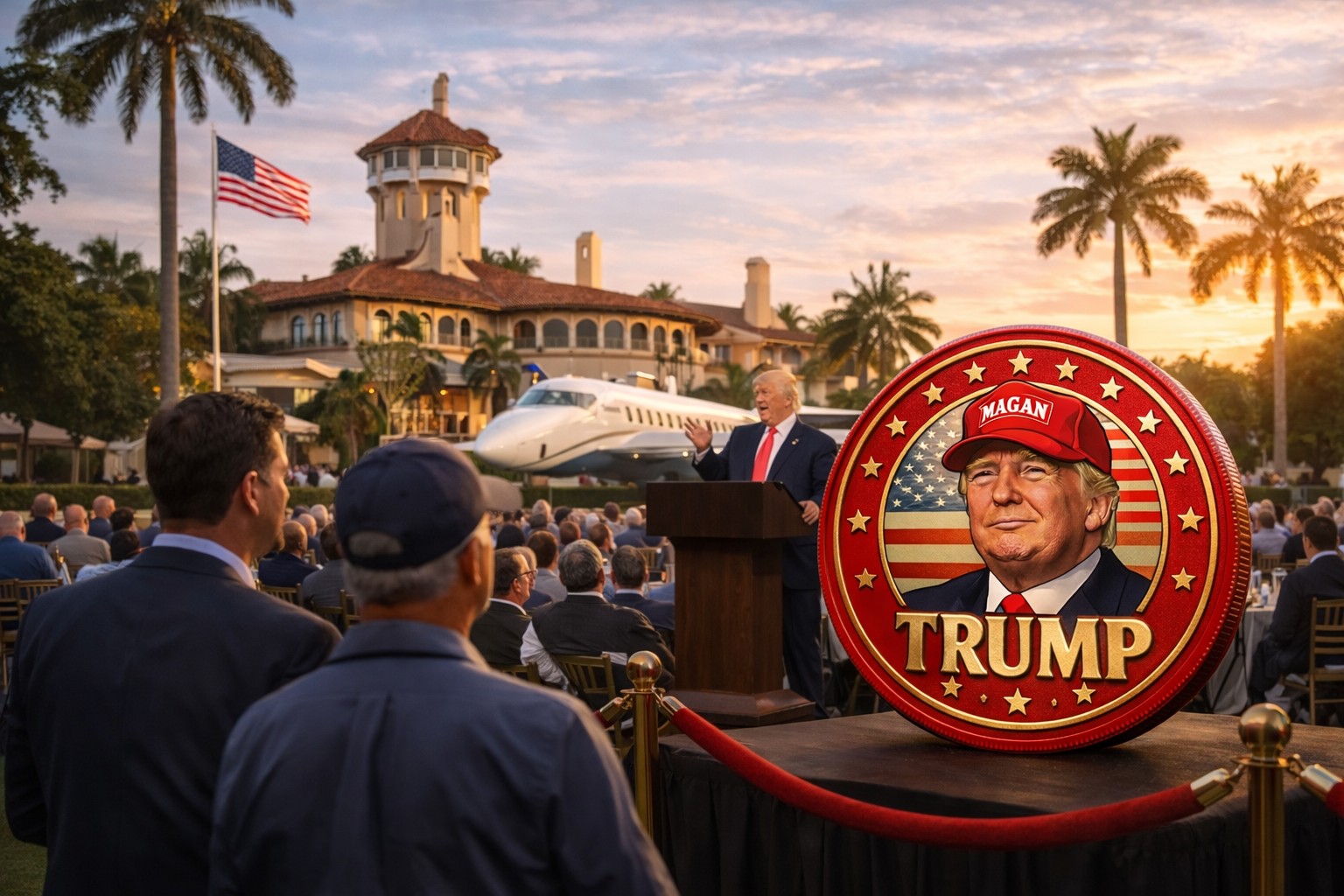 Token TRUMP, acceso VIP y champán: así convierte su memecoin en una membresía presidencial