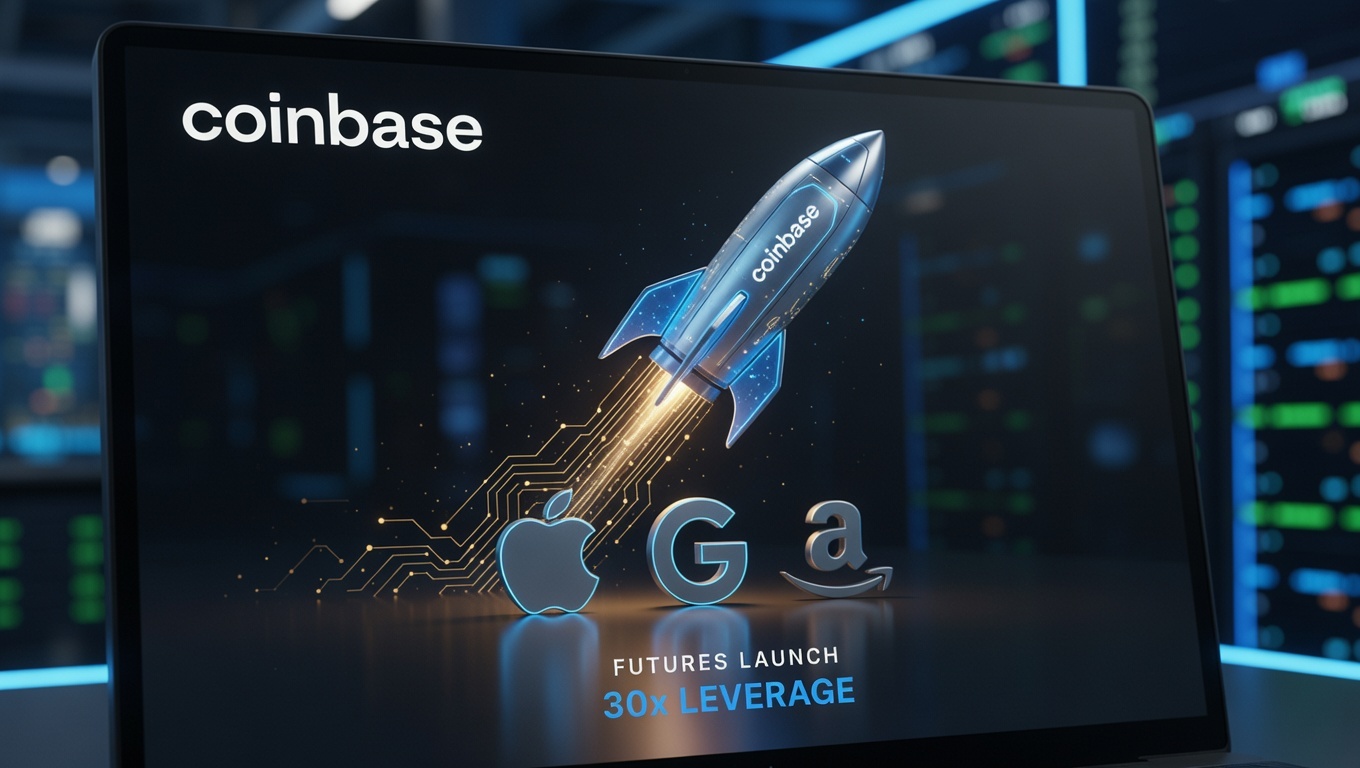 Coinbase Lanza Futuros de Acciones Tecnológicas 24/7