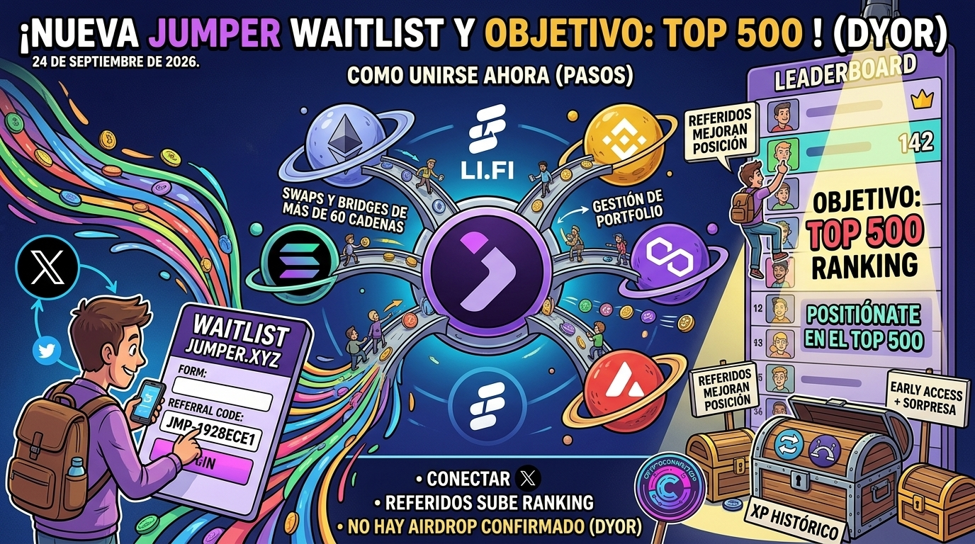 ¡Jumper Waitlist: Early Access + Ranking Top 500 (posible airdrop)! | CRYPTOCONNECT BLOG
