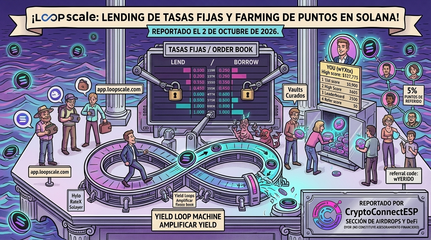 ¡Loopscale: Lending de tasa fija en Solana + Points para el posible airdrop! | CRYPTOCONNECT BLOG