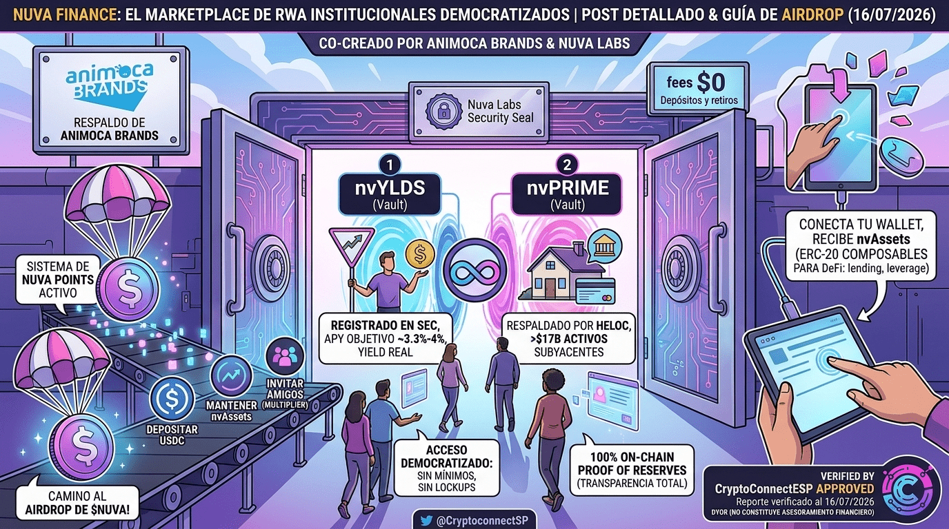 ¡NUVA Finance: Accede a RWAs Institucionales con Yield Real + NUVA Points para el Airdrop! | CRYPTOCONNECT BLOG