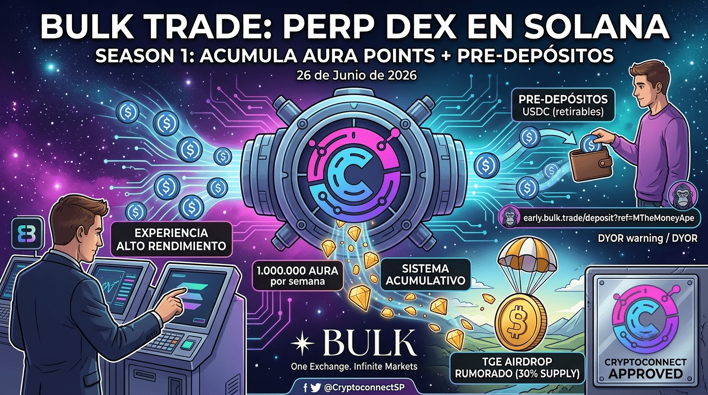 ¡Bulk Trade (BULK): Pre-Depósitos en USDC para farmear AURA Points y posicionarte en el airdrop! | CRYPTOCONNECT BLOG