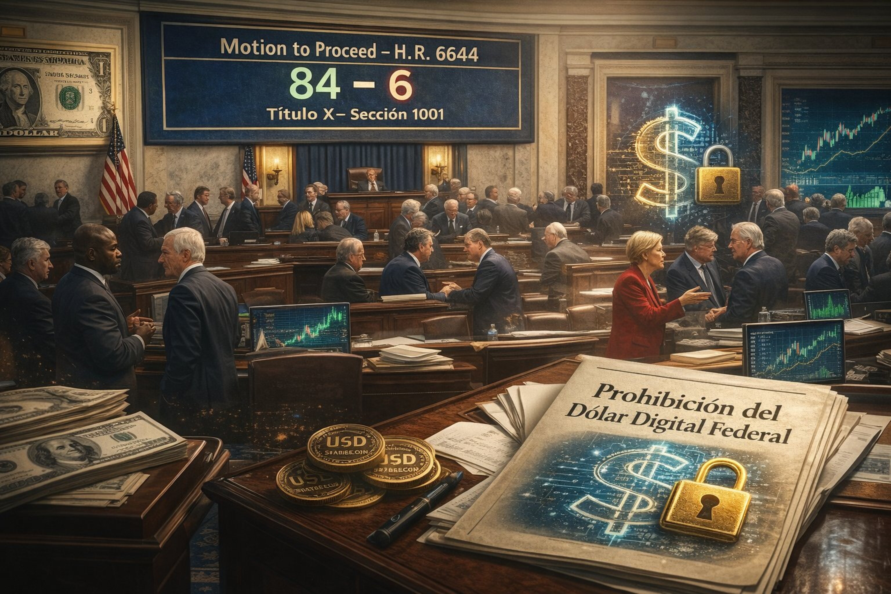 Histórico Consenso Bipartidista en el Senado en contra del Dólar Digital CBDC
